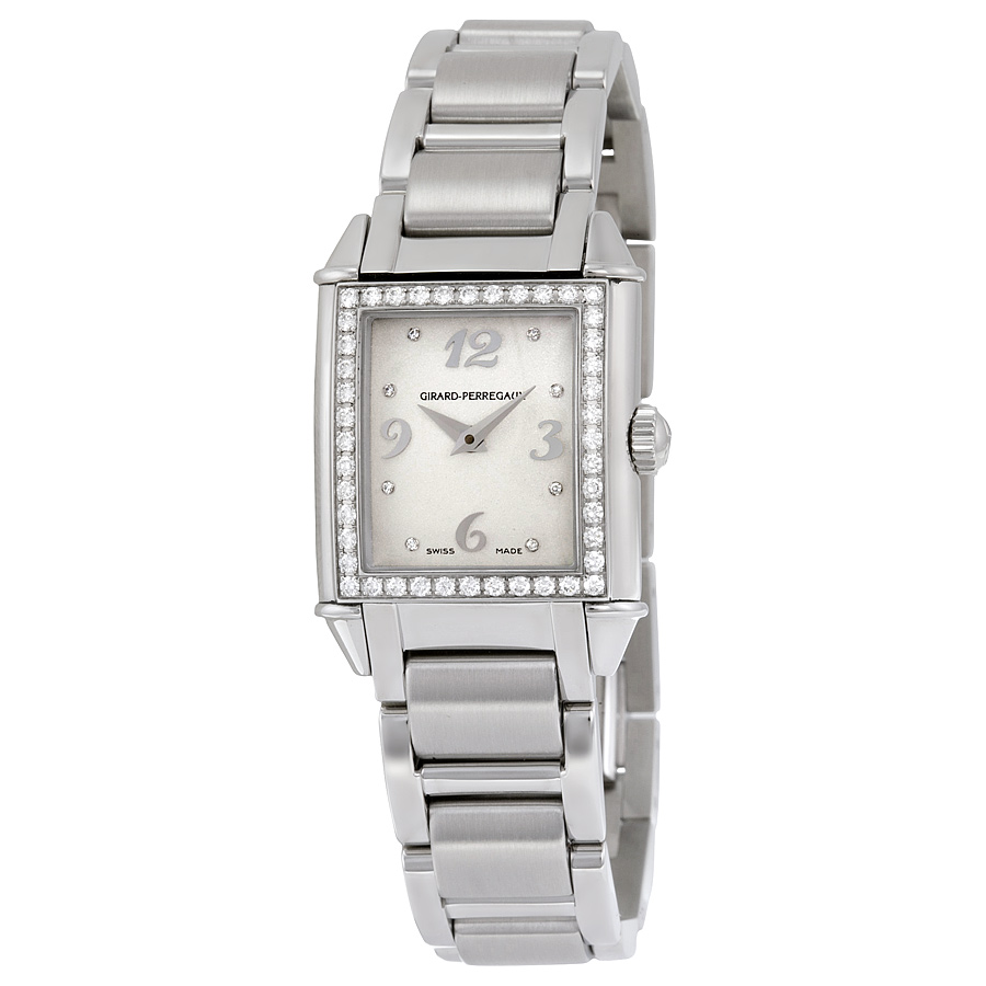 Girard-Perregaux Vintage 1945 Quartz Silver Dial Ladies Steel 23x23.5mm 30m