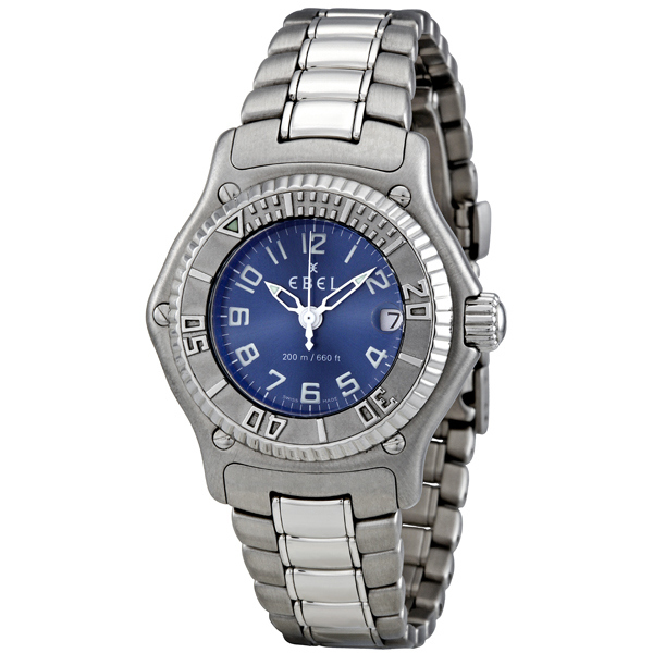 Ebel Discovery 9087321-4665P Swiss Quartz Blue Dial Stainless Steel 29mm Women's Watch