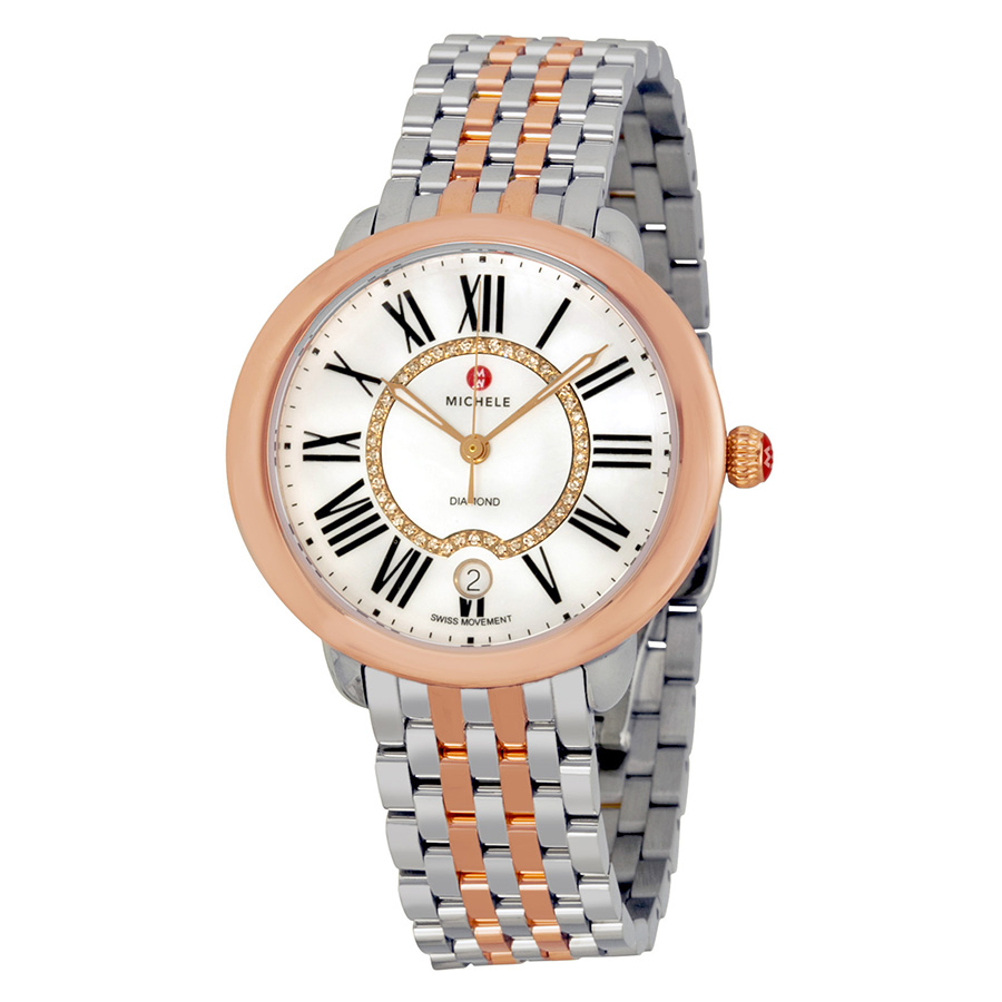 Michele MWW21B000048 Quartz Silver Dial Steel 28mm Women's Watch