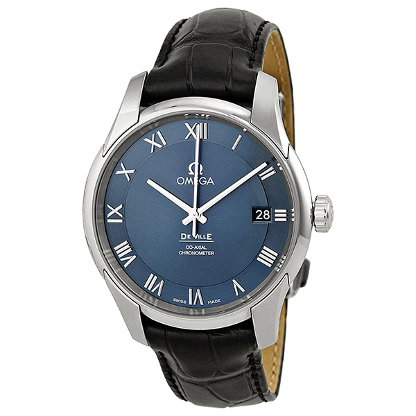 Omega DeVille Prestige Automatic 41mm Gold Case Black Face Water Resistant Watch