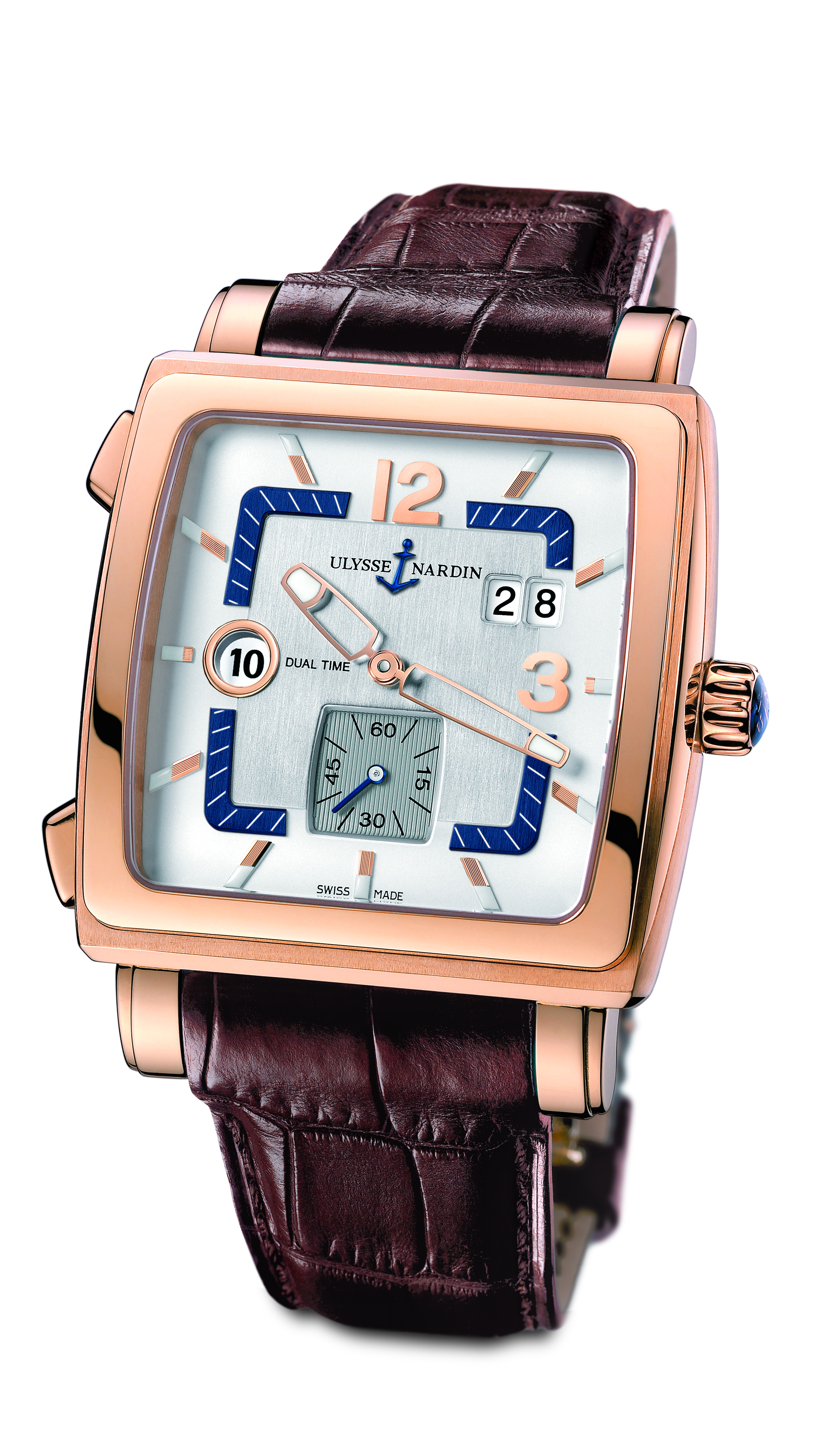 Ulysse Nardin Quadrato Automatic Steel Grey Dial Watch - Timeless Elegance