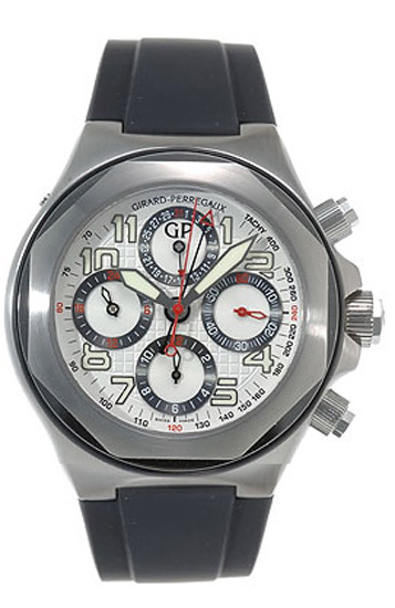 Girard Perregaux Laureato Automatic Chronograph 80180-11-113-FK6A Swiss Steel Black Dial Watch