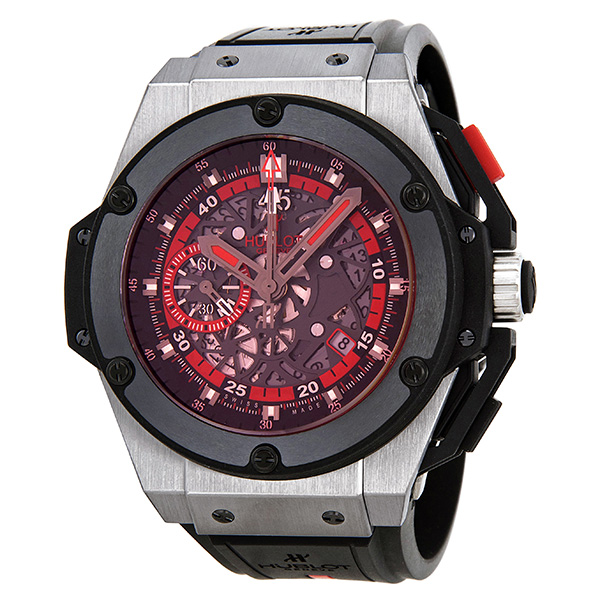 Hublot UEFA Euro Skeleton Sapphie - Automatic Titanium Black Rubber 100m Water Resistant