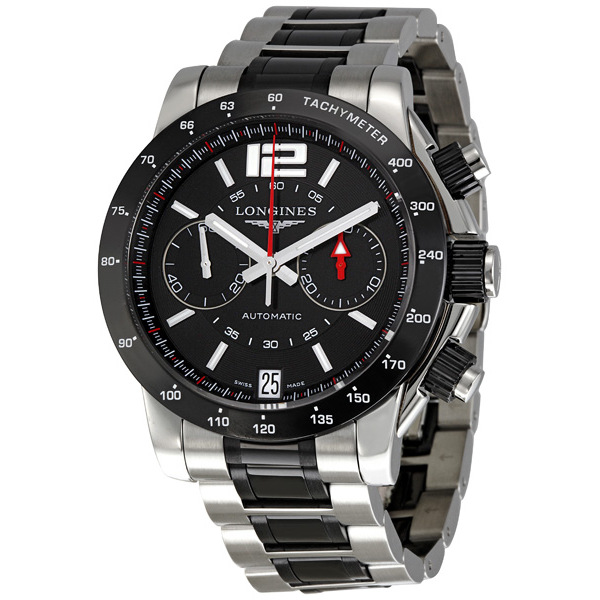 Longines Admiral L3.667.4.56.7 Automatic Black Dial Stainless Steel 42mm Navy Blue Chronograph