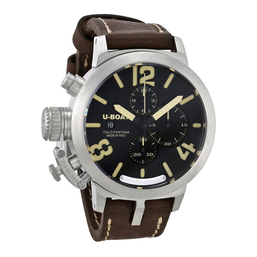 U-Boat 7453 Dive Master Black Face Automatic Steel Watch