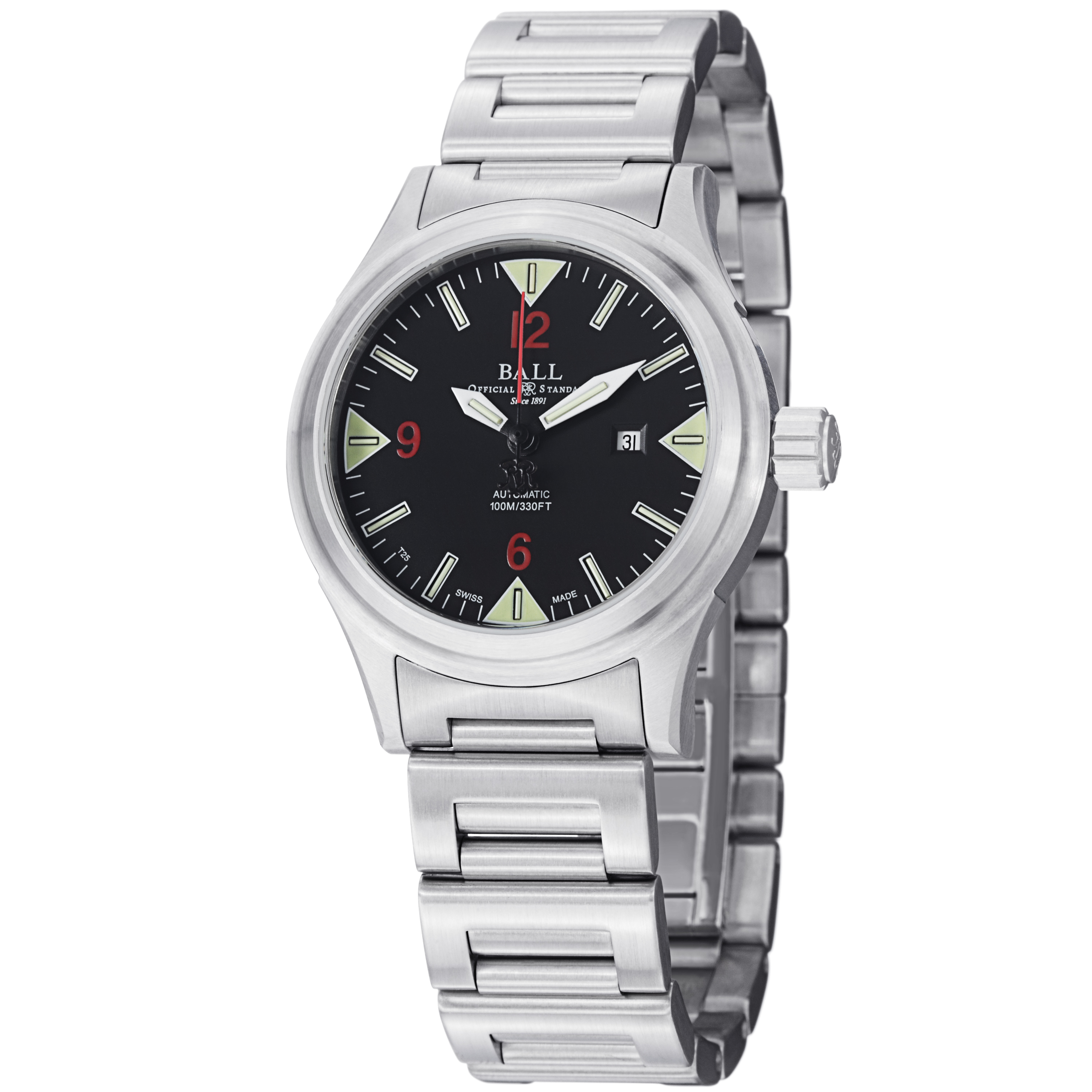 Ball NL2088D-SJ-BKRD Automatic Diver's Watch - Black Diver Black Ceramic bezel 300m Water-Resistant Luxury Reps