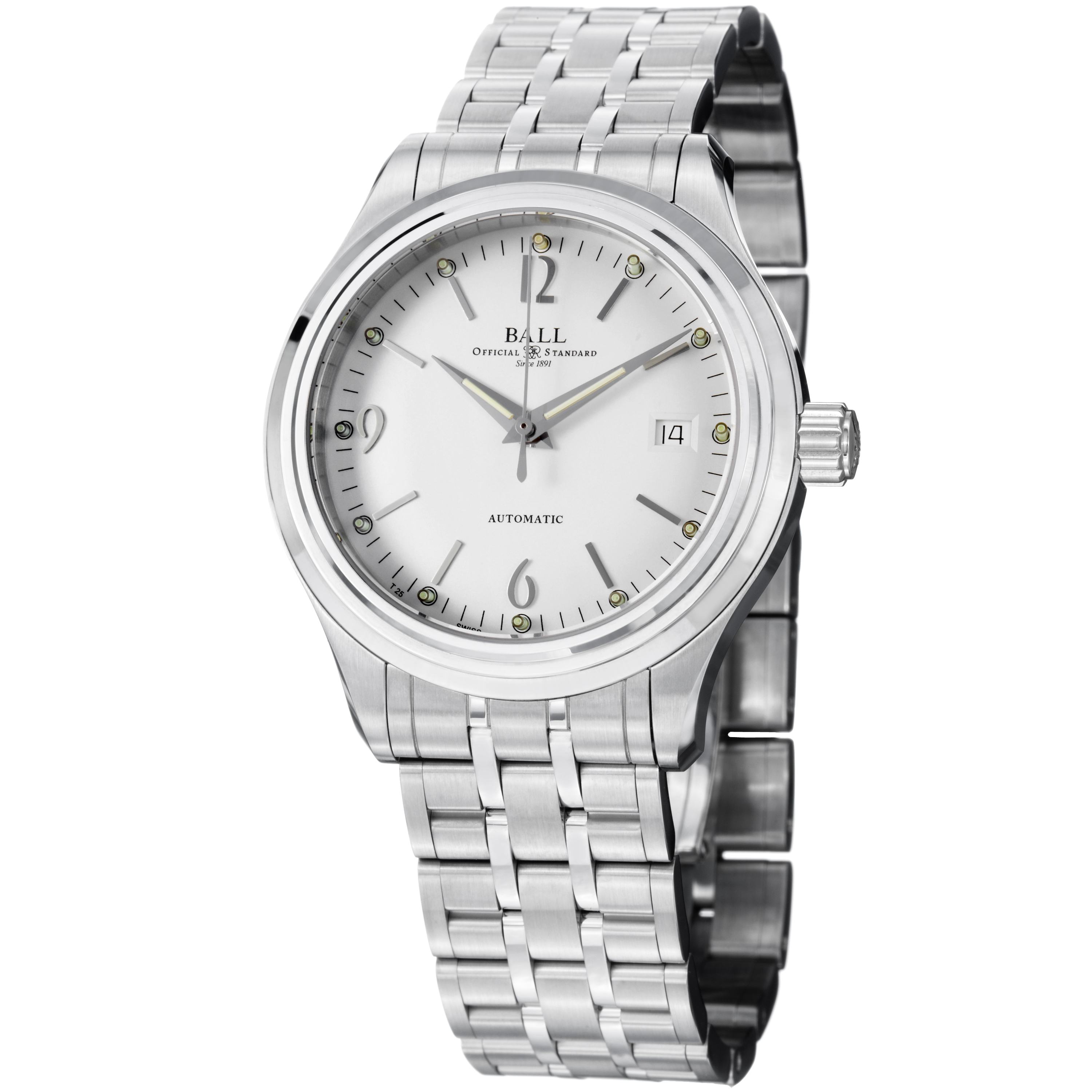 Ball Streamliner NM1060D-SJ-WH Steel Case Swiss Quartz Silver Dial Diver Watch