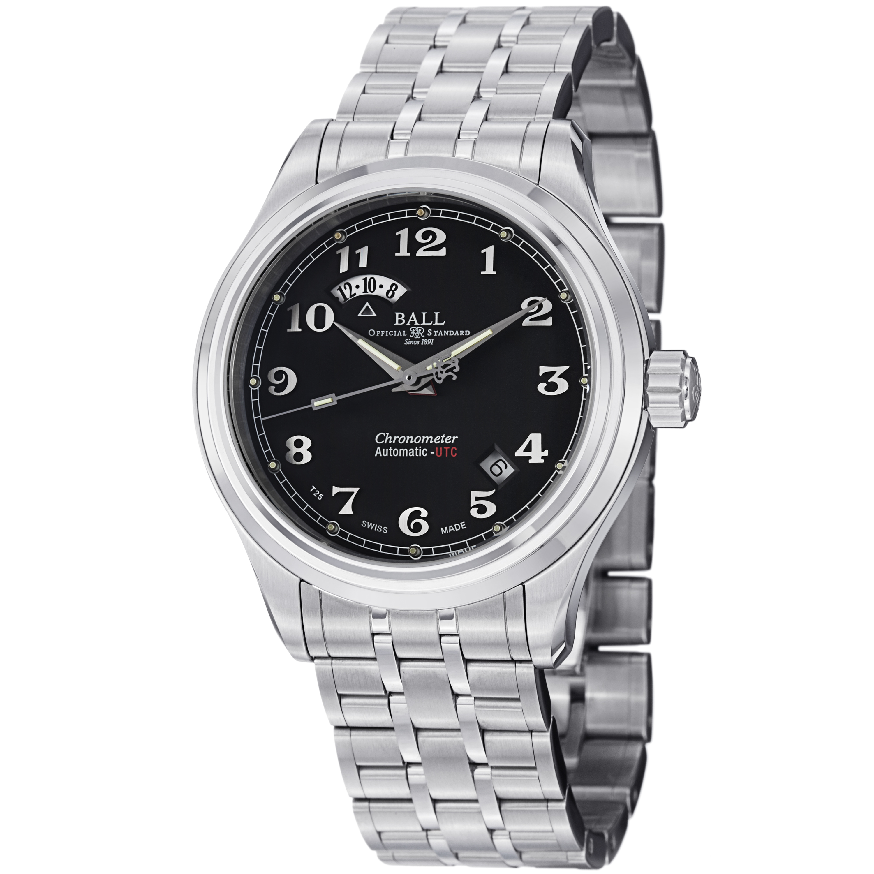 Ball Trainmaster GM1020D-SCJ-BK Imitation Automatic Jet Black Face 42mm Dive Watch
