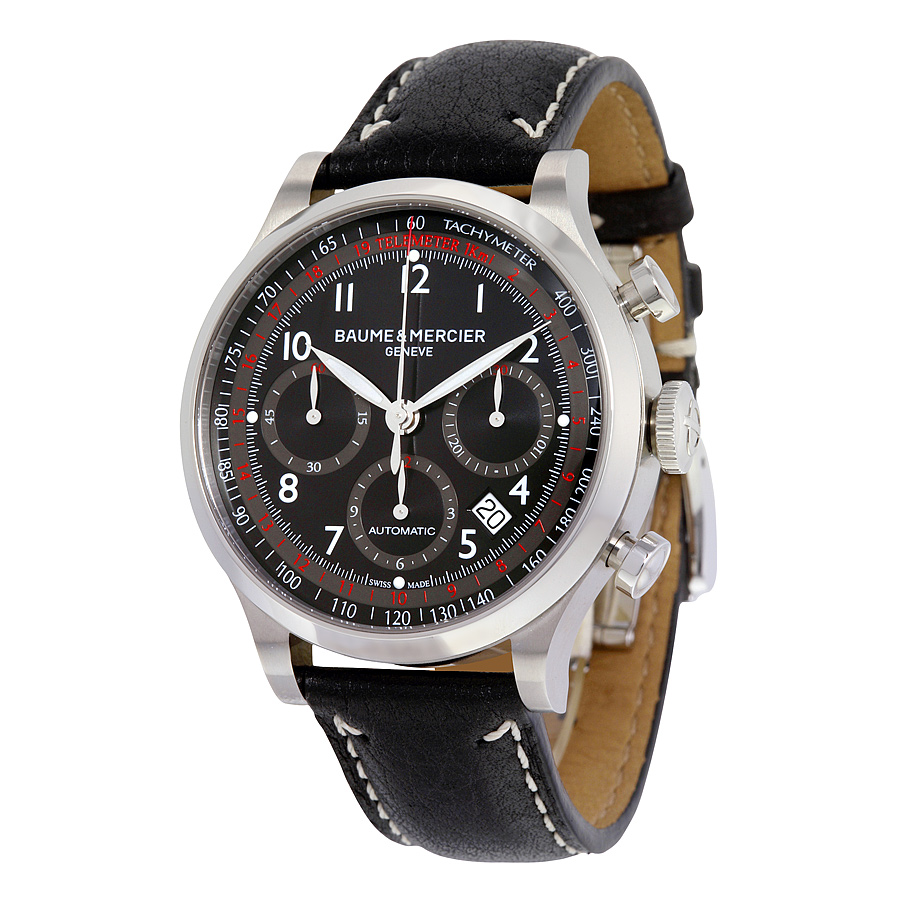 Baume et Mercier Capeland Imitation Automatic Black Chronograph Men's Watch