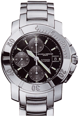 Baume & Mercier Capeland Steel Automatic 41mm Black & White Watch