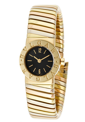 Bvlgari Tubogas BB192TYWP Swiss Clone Automatic Jet Black Face Water-Resistant Watch
