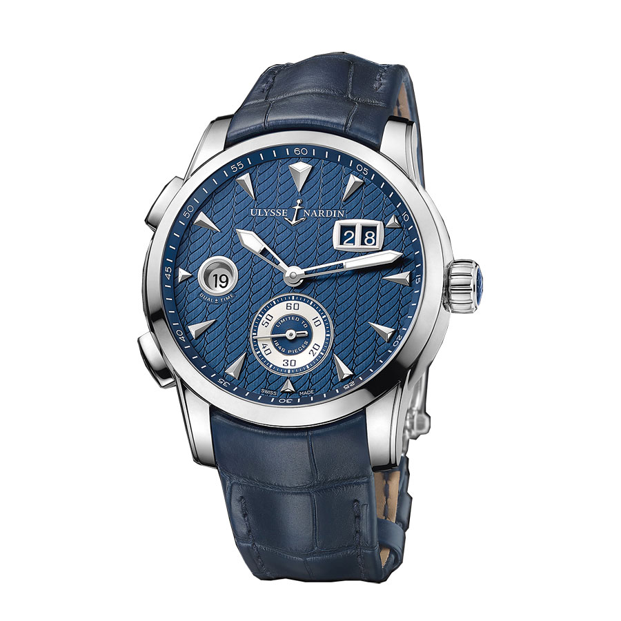 Ulysse Nardin Dual Time Swiss Clone 3343-126LE/93 Chronograph Jet Black Face 100m Water Resistant Watch
