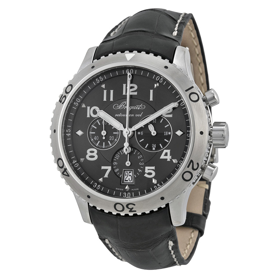 Breguet XX/XXI Clone 3810ST/92/9ZU Self-Winding Jet Black Face Chronograph Watch