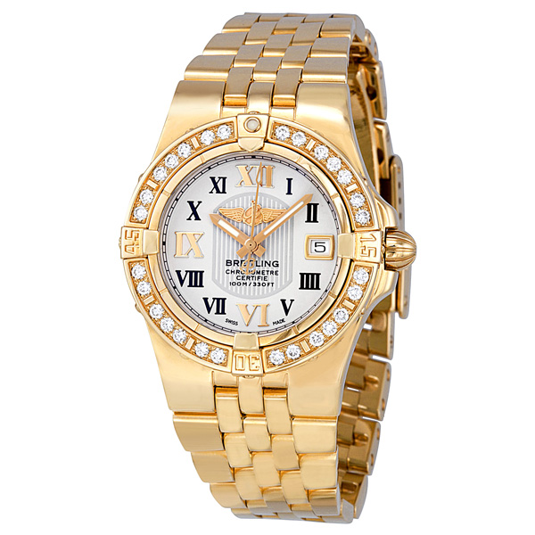 Breitling Starliner Clone Automatic 36mm Stainless Steel Pink Gold Accents Watch