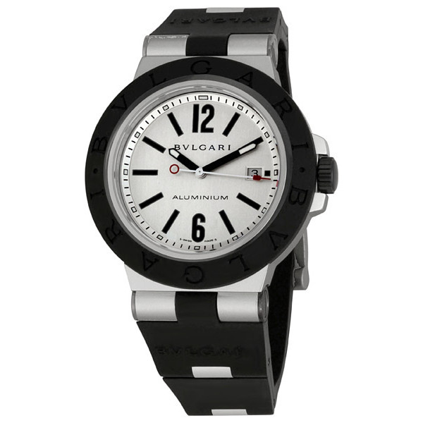 Titanium-Aluminum Bvlgari Diagono Dive Chrono Watch, Black Dial, 100m Water-Resistant