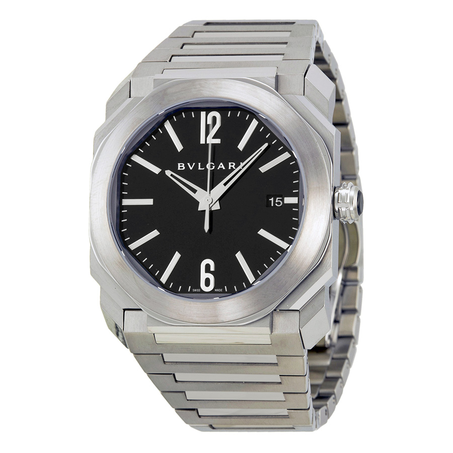 Bvlgari Octo Clone 41mm Automatic Jet Black Watch - Sapphire Crystal - Water Resistant 100m