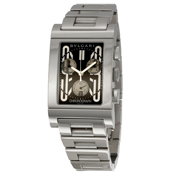 Bvlgari Rettangolo Swiss Clone RTC49BSSD Automatic Black Face Chronograph Watch