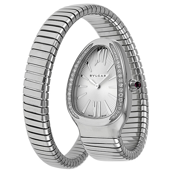 Bvlgari Serpenti SP35C6SDS-1T-L Imitation Watch - 18K Gold Case, Bezel Set Diamond, Black Roman Dial