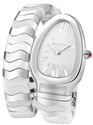 Bvlgari Serpenti Spiga Reps 102182 White Lacquer Automatic Watch - Elegant Italian Charm