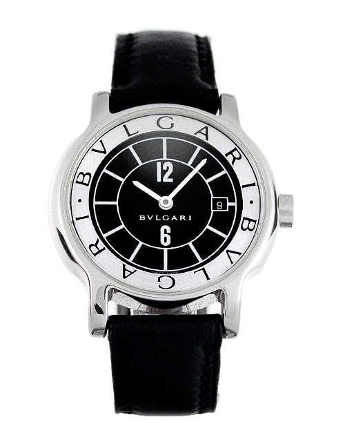 Bvlgari Solotempo Black-Silver Chronograph Imitation Watch
