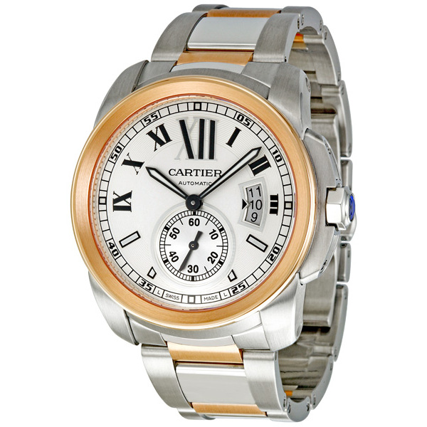 Cartier Calibre de Cartier W7100036 Clone 36mm Auto Stainless Steel Deep Black Face Diver Watch