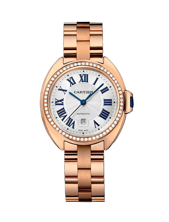 Cartier Cle WJCL0003 Imitation White Gold Sunray Pattern Automatic Watch