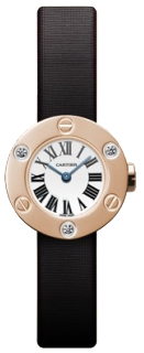 Cartier Love WE800431 Swiss Quartz Fashion Watch with Heart-Embossed Silver Dial