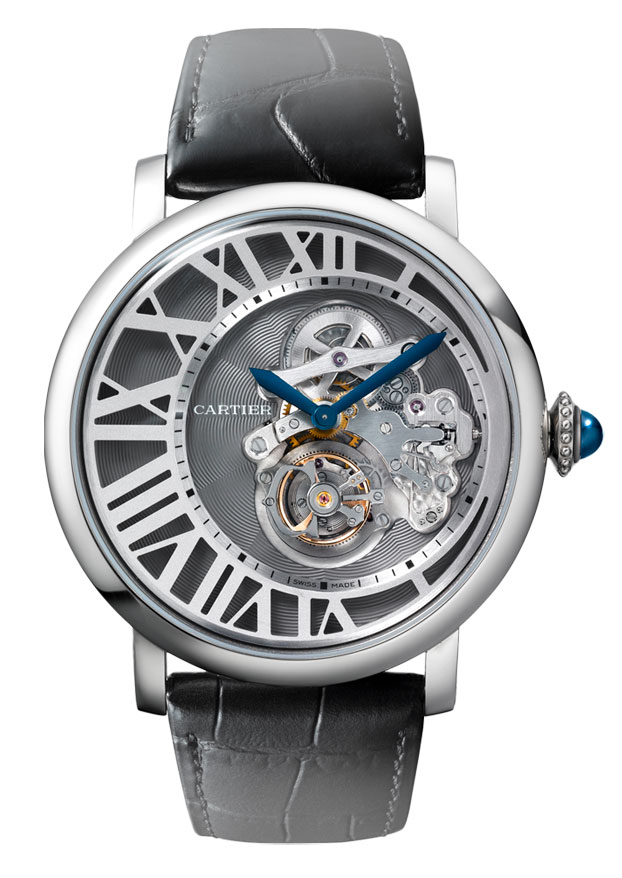 Cartier Rotonde W1556214 Mens Luxury Imitation Swiss Automatic Black Face Watch