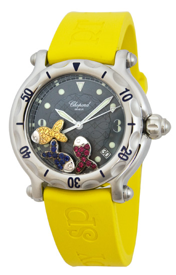 Chopard Happy Beach Yellow Gold 28mm Lady's Dive Watch - Imitation of Glam
