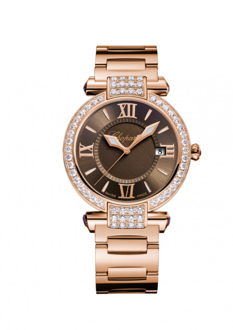 Chopard Imperiale Brown Leather Chronograph Watch - Classic Timepiece