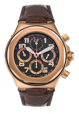 Girard Perregaux Laureato Chronograph Automatic Jet Black Steel Men's Watch