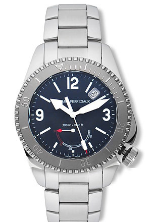 Girard Perregaux Seahawk II Steel Dive Timepiece with Swiss Auto Movement & Blue Chronograph