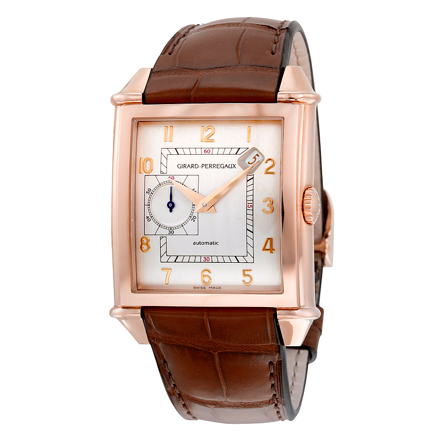 Girard Perregaux Vintage 1945 Clone Manual Wind Aviator Timepiece - Stainless Steel Face - Brown Dial Watch