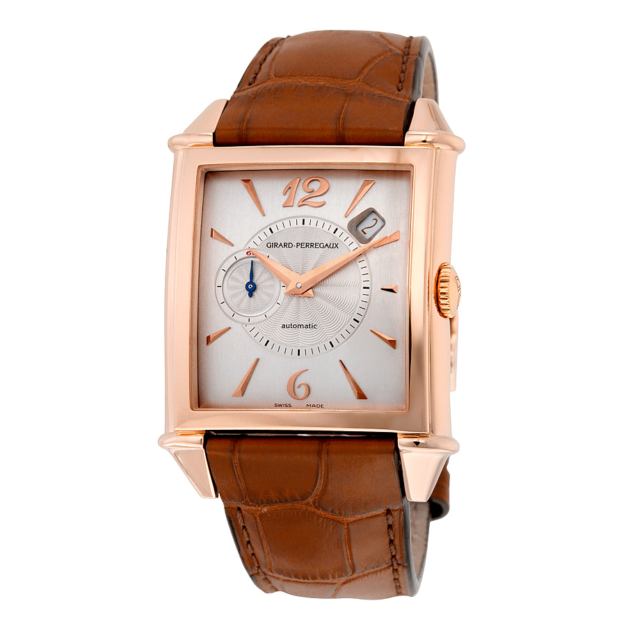Girard Perregaux Vintage 1945 Swiss Clone Automatic Black Face 18K Gold Case Watch