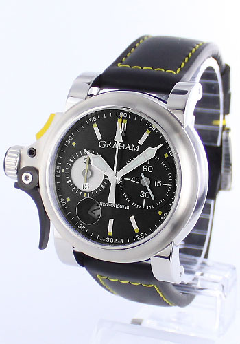 Graham Chronofighter II Automatic Chronograph Reps with Black Sub-Dial and SS Case