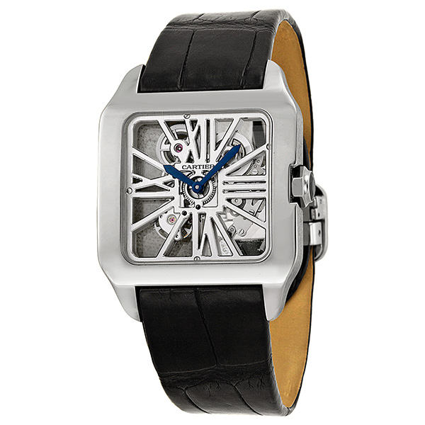 Cartier Santos Dumont W2020033 Imitation 18K White Gold Aviator Chronograph Watch