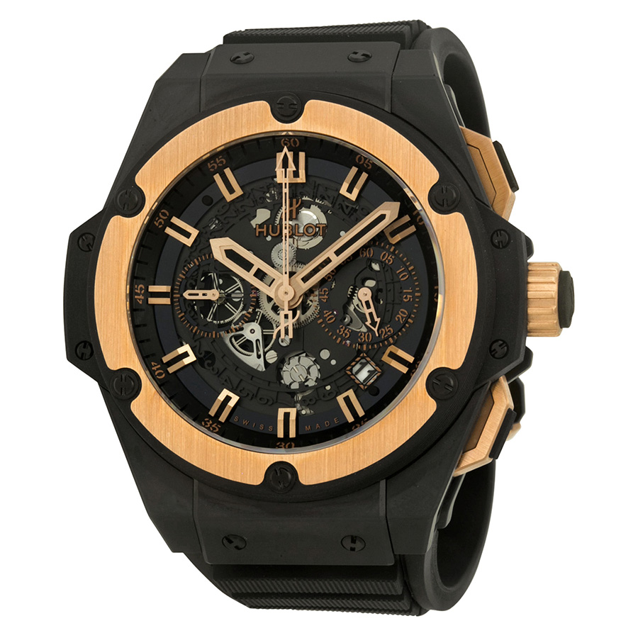 Hublot King Power Automatic Chronograph Watch with Blue Dial and Ruby Indexes