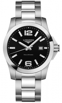 Longines Conquest L3.659.4.56.6 - Classic Pilot Automatic Steel Chronograph Watch
