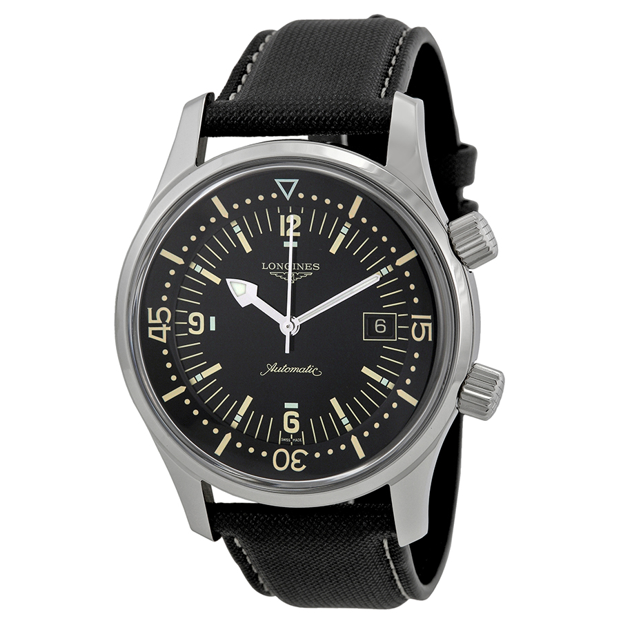 Longines Heritage Chronograph L3.674.4.50.0 Men's Watch - Automatic, Black Face, 42mm, Water Resistant