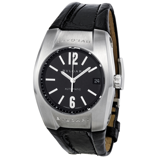 Bvlgari Ergon EG35BSLD Automatic Chronograph Mens Watch - Matte Black Face, 43mm Steel, 100m Water Resistant