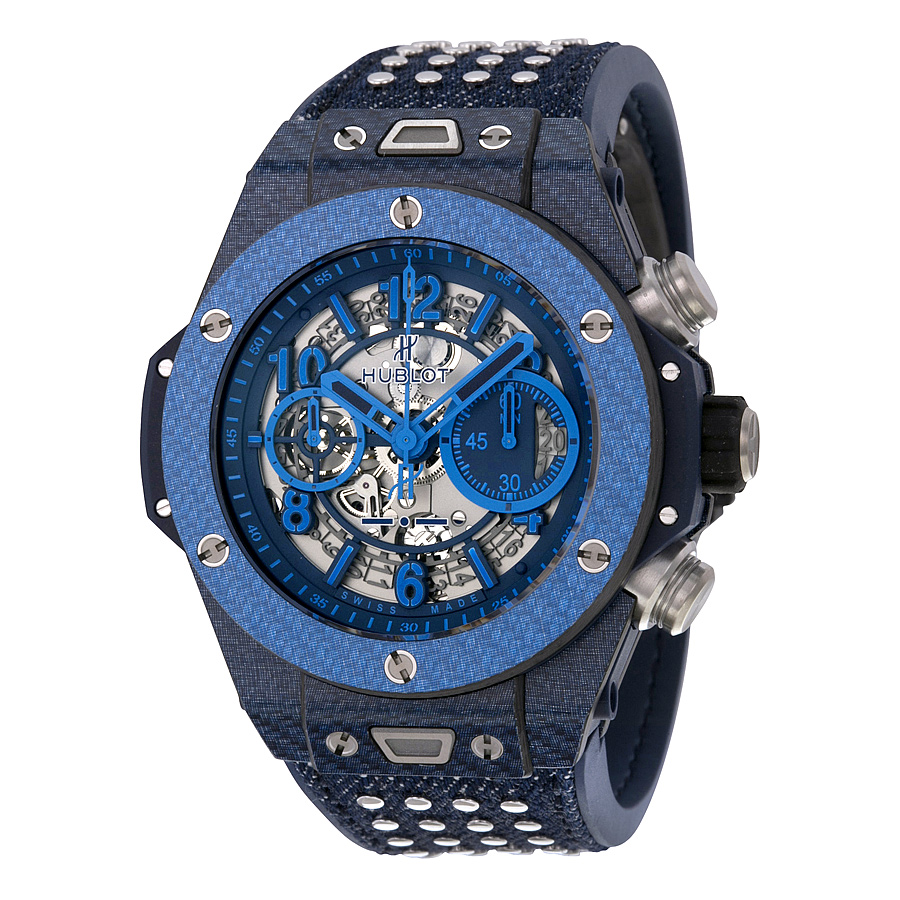 Hublot Big Bang Unico Automatic Texalium Blue Dial 45mm 100M Water Resistant