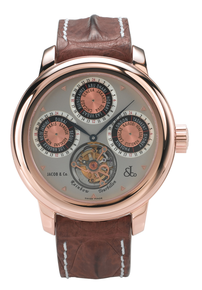 Jacob & Co. Iridescent Tourbillon R5RG Automatic Rainbow Dial Luxury Watch