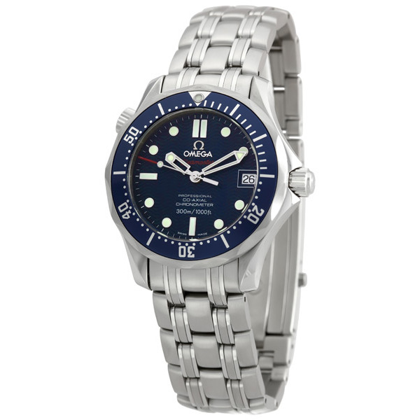Omega 007 Bond 2222.80 Imitation Gold Chrome Watch - 41mm Self-Wind with Blue Dial