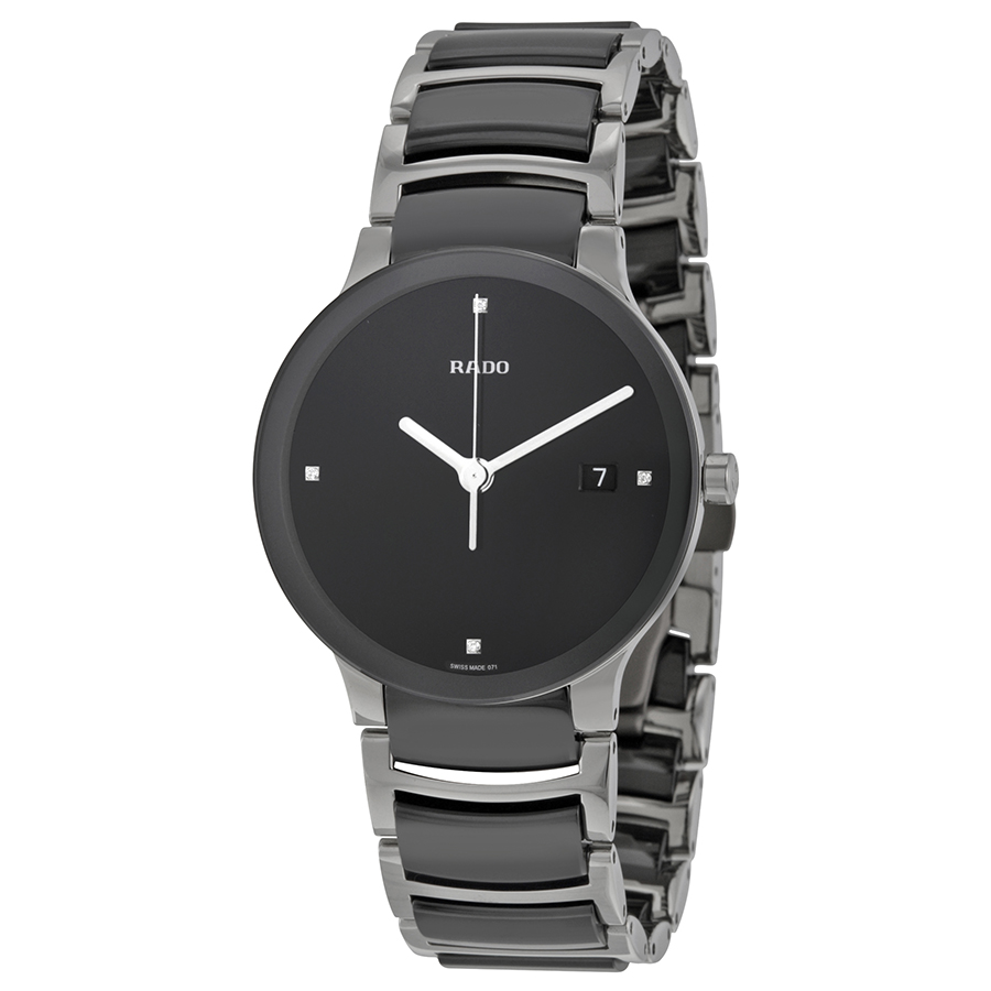 Rado Centrix Classic Chronograph Quartz Timepiece with Black Band