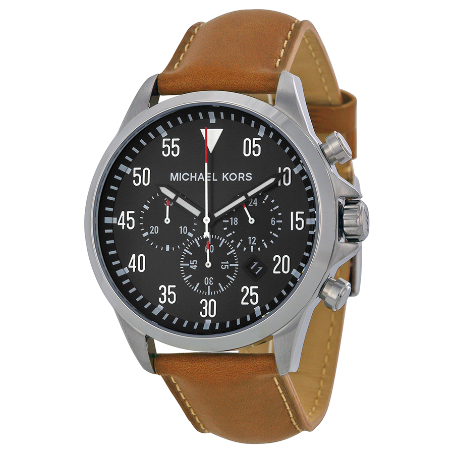 Michael Kors Gage MK8333 Imitation Watch - Elegant Steel Case, Black Roman Numerals, Quartz Movement