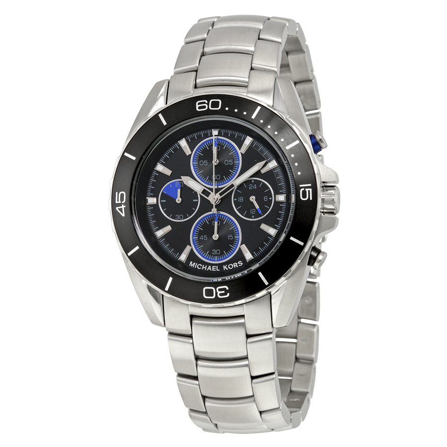 Michael Kors JetMaster MK8462 Blue Automatic Dive Chrono Watch