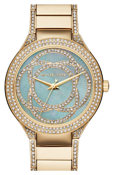 Michael Kors Kerry MK3481 Imitation Watch - Stainless Steel Case, Black Roman Dial, 38mm, Water-Resistant