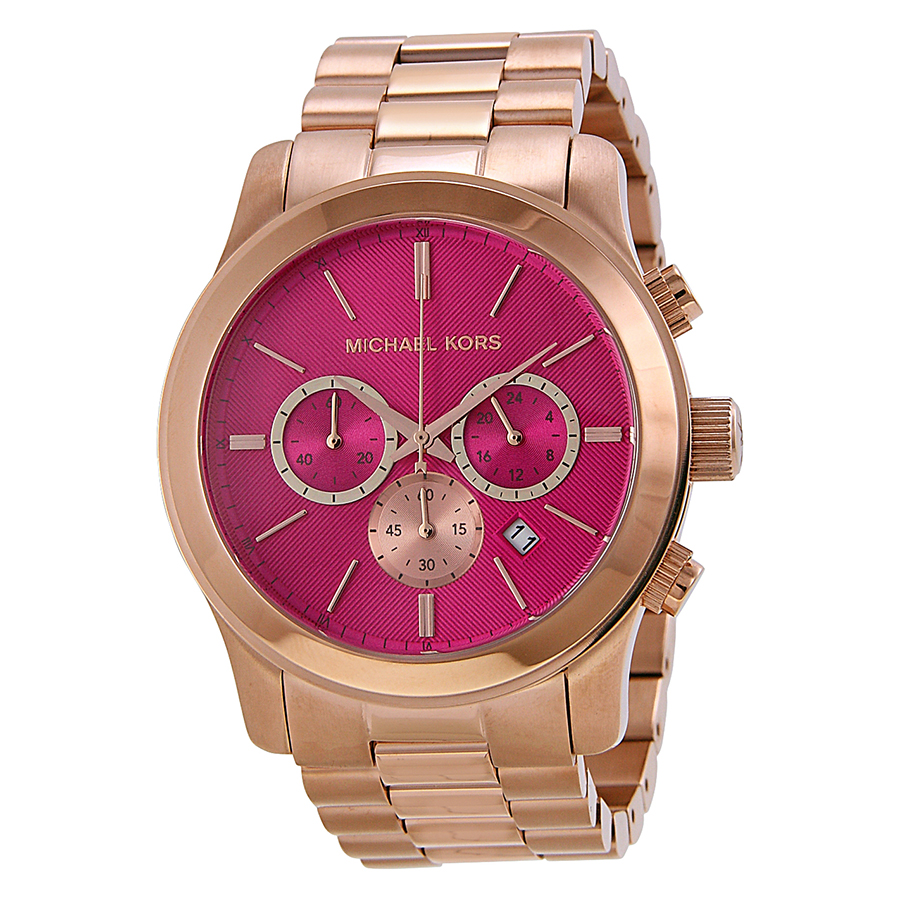 Michael Kors Runway MK5931 Imitation Fashion Watch - Stainless Steel Case, Black Dial, Quartz Movement
