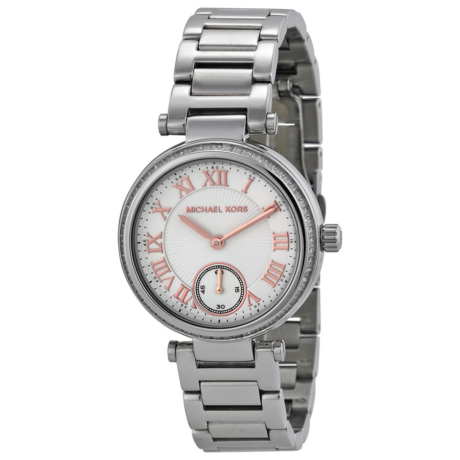 Michael Kors Skylar MK5970 Silver Chronograph Reps with Moon Phase Watch