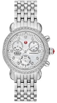 Imitation Michele CSX MWW03S000002 Stainless Steel Automatic Chronograph Watch - Jet Black Face 50M Resistant